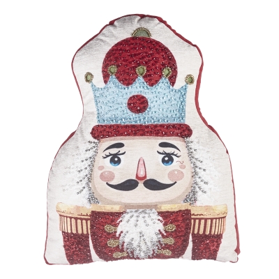 Cojín Relleno Nutcracker Blanco 12x15 Pulgadas