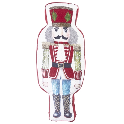 Cojín Relleno Nutcracker Blanco 8x18 Pulgadas