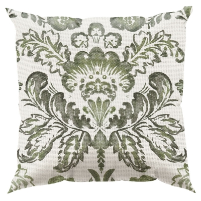 Cojín Gracie Blanco Verde 20x20 Pulgadas