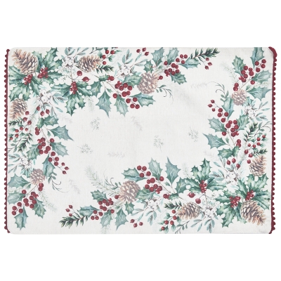 Individual Berries Blanco 13 x 19 Pulgadas