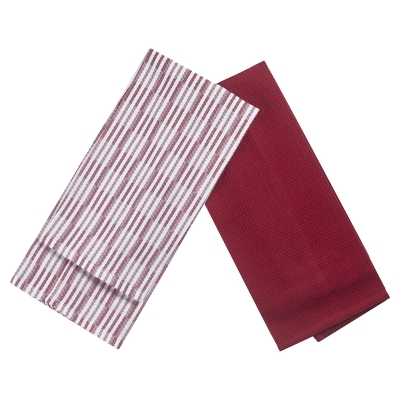 Toallas de Cocina Rojo Algodón 2 Piezas 16x28 Pulgadas