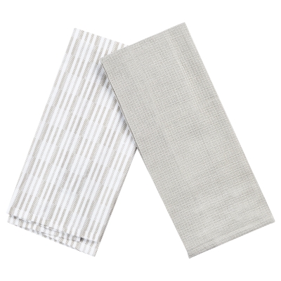 Toallas de Cocina Color Taupe Algodón 2 Piezas 16x28 Pulgadas