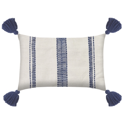 Cojín Carmel Azul Natural 12x20 Pulgadas