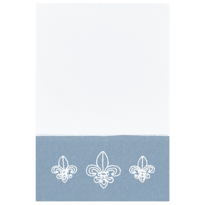 Toalla Visita Blanco Azul Claro 16x24"