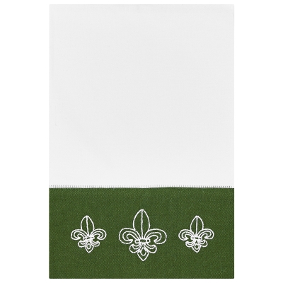 Toalla Visita Blanco Verde 16x24"