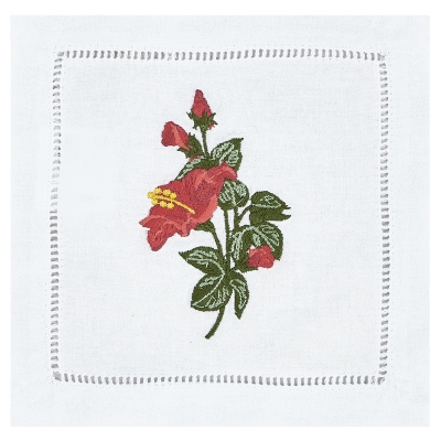 Posavasos Flor Roja 6"