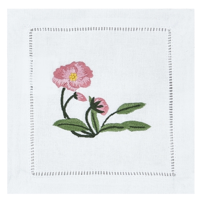 Posavasos Flor Rosada 6"