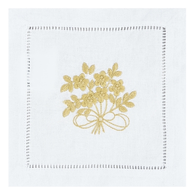 Posavasos Flor Taupe 6"