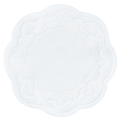 Doiler Lina Rojo Blanco 8"