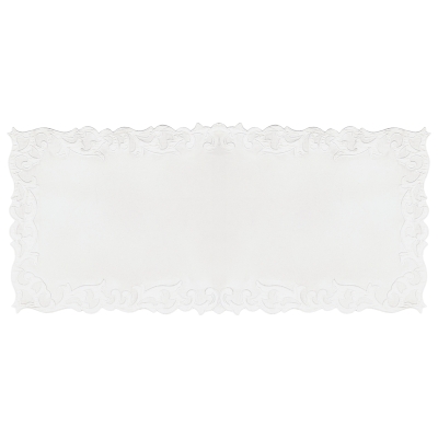 Camino de Mesa Blanco 14 x 31 Pulgadas