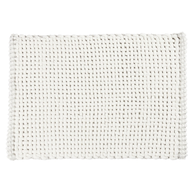 Alfombra de Baño Riola Algodón y Poliéster Blanca 16 x 24 Pulgadas