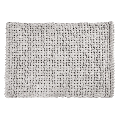 Alfombra de Baño Riola Algodón y Poliéster Gris 16 x 24 Pulgadas