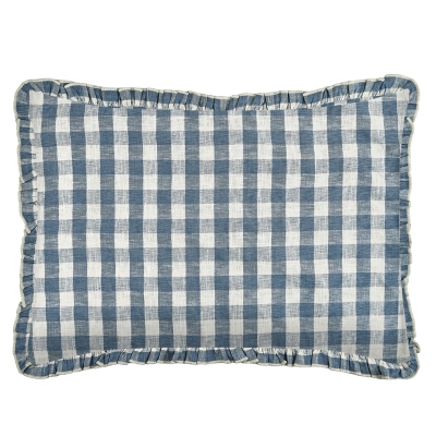 Cojín Aria Azul y Natural 20x28 pulgadas