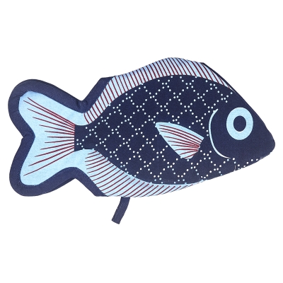 Guante de Cocina Pez Algodón Azul 7x13 Pulgadas