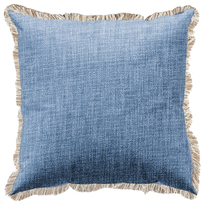 Cojín Mirabelle Azul y Natural 20x20 pulgadas