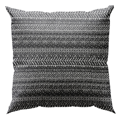 Cojín Esme Blanco y Gris Oscuro 20x20 pulgadas