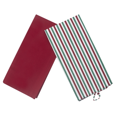 Toallas de Cocina Verde Rojo 2 Piezas 20x28 Pulgadas