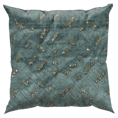 Cojín Verde y Dorado 18x18 pulgadas
