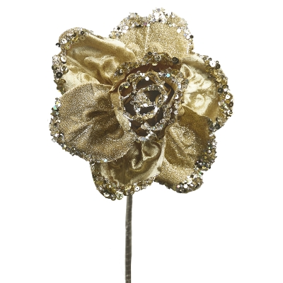 Flor Rosa Dorada 14 "