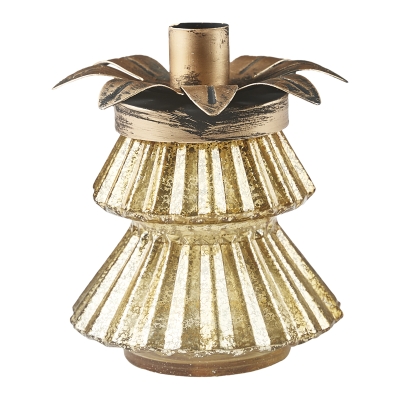 Portavela Árbol Dorado 5x6 Pulgadas