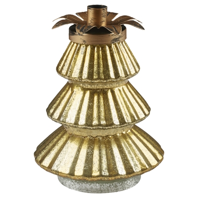 Portavela Árbol Dorado 6x8 Pulgadas