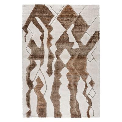 Alfombra de Área Masai Marrón y Marfíl 6.6 x 9.5 Pies