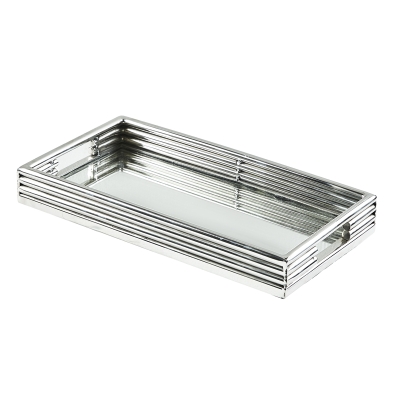 Bandeja Decorativa con Espejo Rectangular 12x7x2"