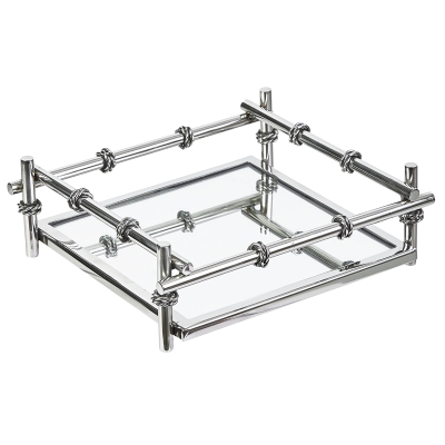 Servilletero Espejo Acero Inoxidable Cuadrado 9x8x3 Pulgadas