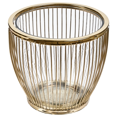 Macetero Dorado Redondo 8x8x7 Pulgadas