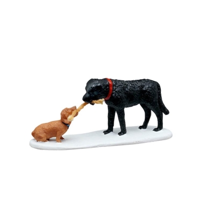 Escena Perros Halando la Soga 1x3x1 pulgadas