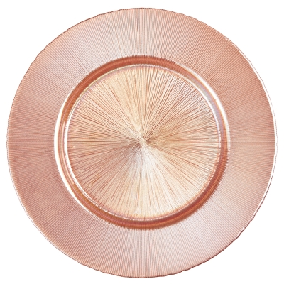 Plato Base Focus de Vidrio Multicolor 13 Pulgadas