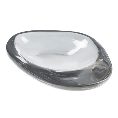 Cenicero Cristal Gris 9x6x2 Pulgadas