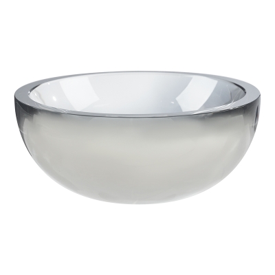 Bowl Decorativo con Base Cristal Gris 8x6 Pulgadas