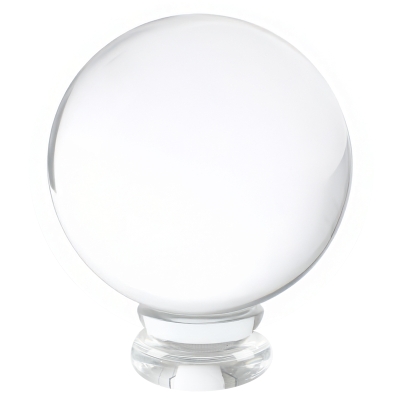 Esfera Decorativa con Base Cristal Gris 6x7 Pulgadas