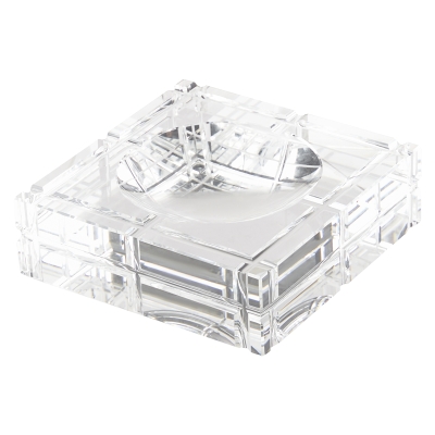 Cenicero Cristal Transparente 8x2 Pulgadas