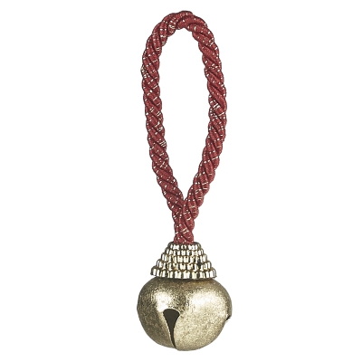 Colgante Cascabel Dorado Rojo 4.7 Pulgadas