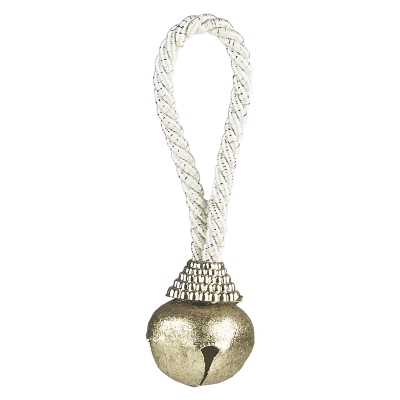 Colgante Cascabel Dorado Crema 4.7 Pulgadas