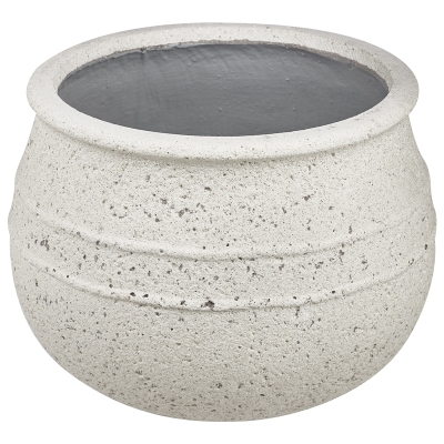 Macetero Cerámica Marfil 19x14"