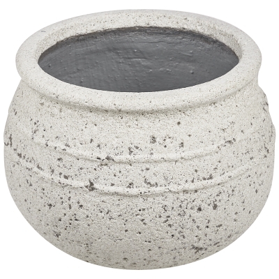 Macetero Cerámica Marfil 13x9"