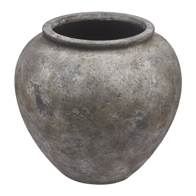 Macetero Cerámica Marrón 20x19"