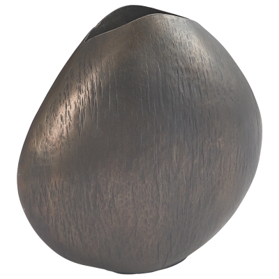 Florero Ovalado Metal Bronce 11x5x11"