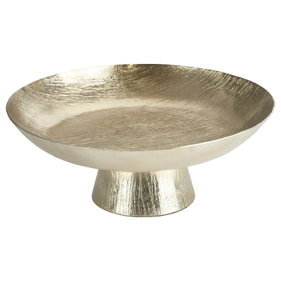 Centro de Mesa con Base Redondo Metal Dorado 14x5"