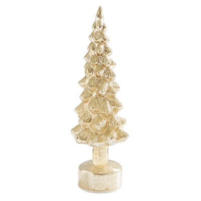 Árbol Giratorio con Luz Dorado Brillante 5x16 Pulgadas