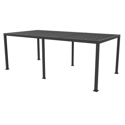 Pérgola de Exterior Bioclimat de Aluminio Gris Oscuro 123 x 242"