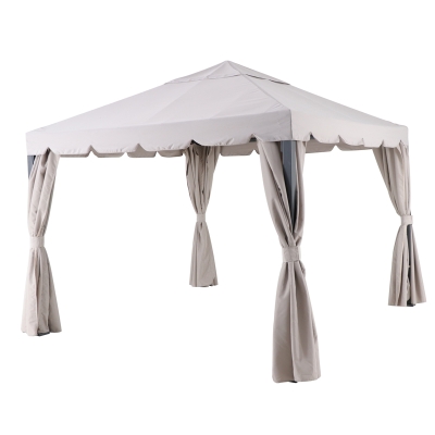 Gazebo de Exterior con Protector de Mosquitos Ysis de Aluminio 118 x 118"