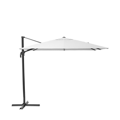 Sombrilla de Exterior Lateral Aura de Aluminio Blanca 114 x114"