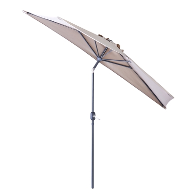 Sombrilla de Exterior para Balcón Arkea de Aluminio Taupe 106 x 53"