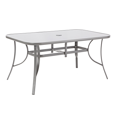 Mesa de Exterior Alma Bistro de Metal Gris Oscuro 59 x 35"