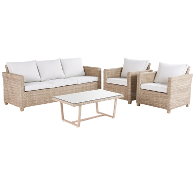 Set de Sofás de Exterior Medena 5 Plazas en Aluminio Natural