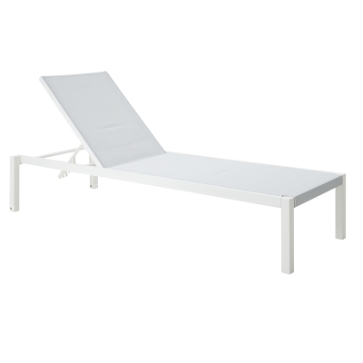 Chaise Lounge Exterior Lyra de Aluminio Blanco 79 x 30 x 14"